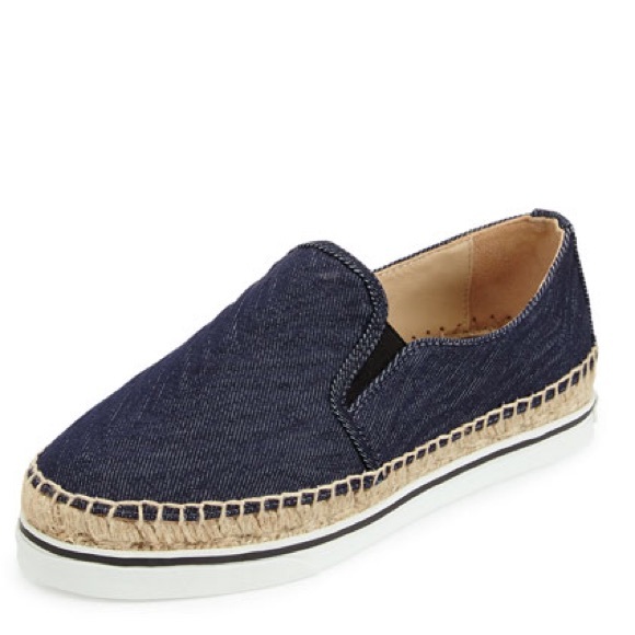 Jimmy Choo Shoes - SOLD❗️Jimmy Choo Zebra-Embossed Denim Espadrille